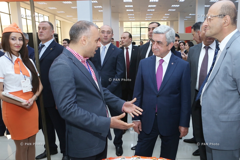 Armenian President Serzh Sargsyan attends DigiTec Expo international High-Tech exhibition 2015