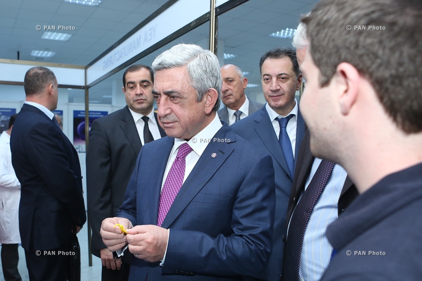 Armenian President Serzh Sargsyan attends DigiTec Expo international High-Tech exhibition 2015