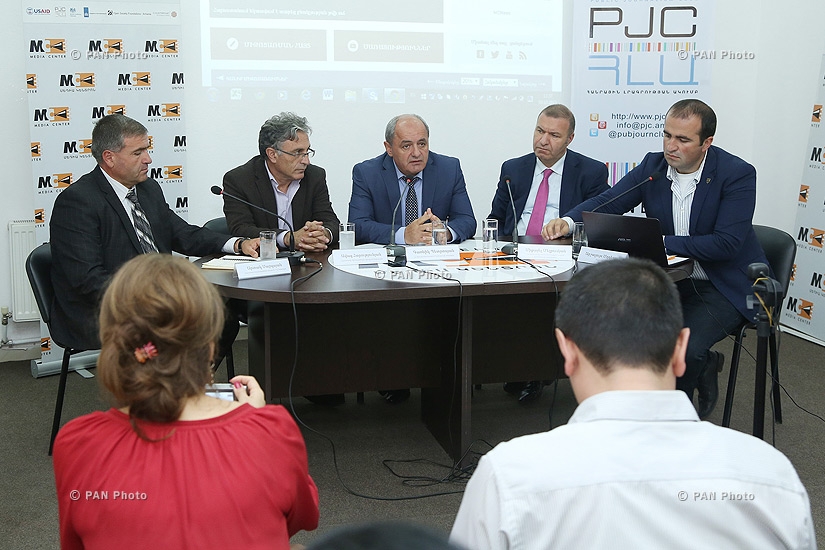 Press conference of Garnik Petrosyan, Avag Harutyunyan, Mikayel Melkumyan and Artak Sargsyan