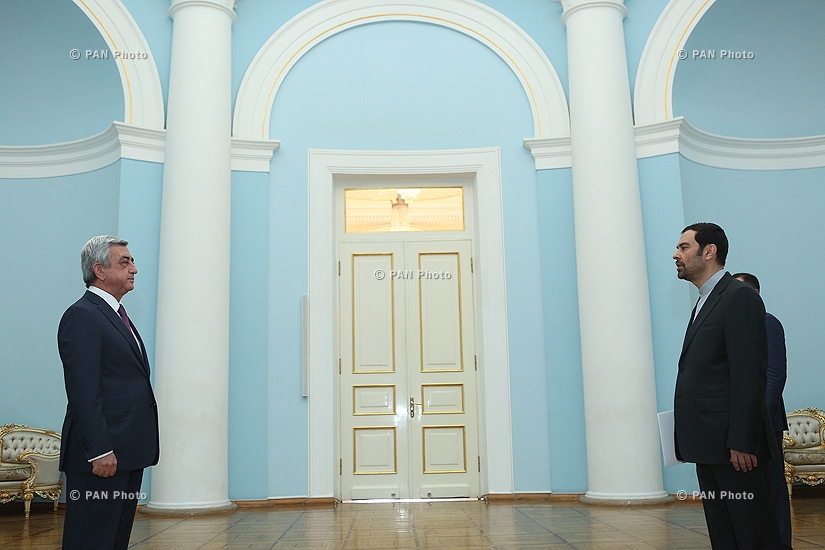 Новый посол Ирана в Армении Сейед Казем Саджади вручил свои верительные грамоты президенту Армении Сержу Саргсяну