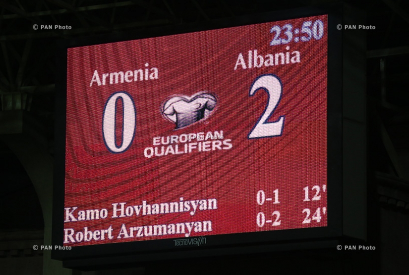 Հայաստան - Ալբանիա. Եվրոպայի 2016 թ. առաջնության ընտրական փուլ 