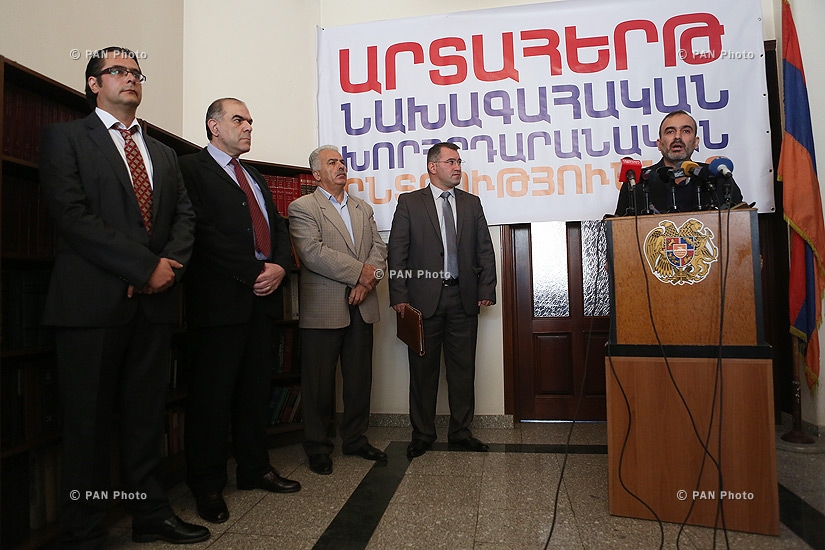 Press conference dedicated to the launch of a new salvation font 'New Armenia'