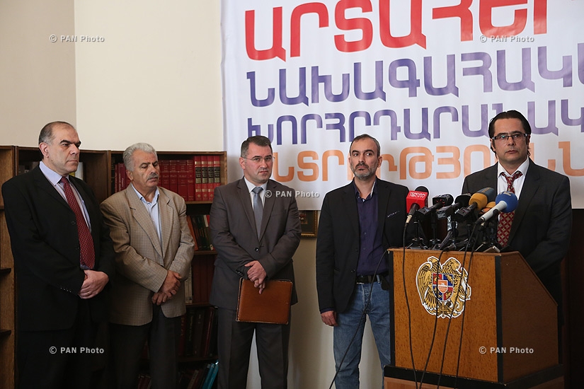 Press conference dedicated to the launch of a new salvation font 'New Armenia'