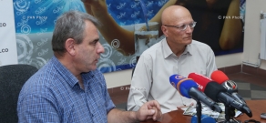 Пресс-конференция специалиста по памятникам Самвела Карапетяна и председателя общественной организации «Цифровой памятник» Армена Геворгяна
