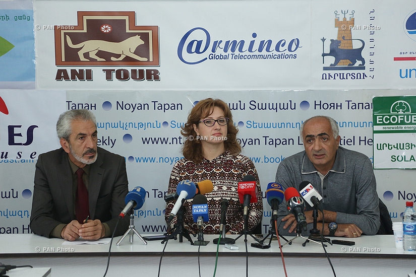 Press conference of former employees of Nairit plant 