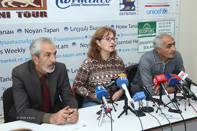 Press conference of former employees of Nairit plant 
