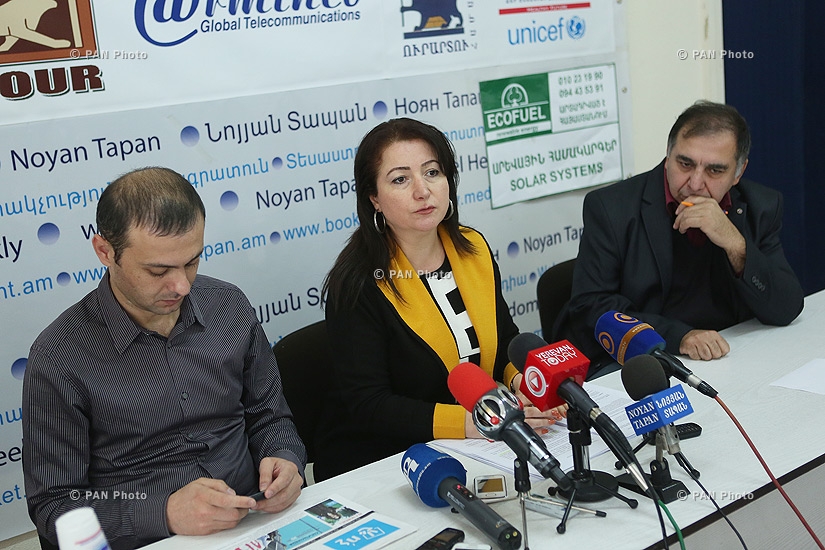 Քաղաքագետ, «Չեք անցկացնի» ախաձեռնության անդամ Արմեն Գրիգորյանի և «Թրանսփարենսի ինթերնեշնլ» հասարակական կազմակերպության իրավախորհրդատու Հերիքնազ Տիգրանյանի մամուլի ասուլիսը