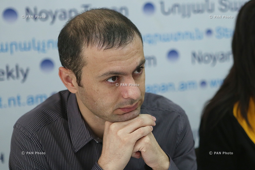 Քաղաքագետ, «Չեք անցկացնի» ախաձեռնության անդամ Արմեն Գրիգորյանի և «Թրանսփարենսի ինթերնեշնլ» հասարակական կազմակերպության իրավախորհրդատու Հերիքնազ Տիգրանյանի մամուլի ասուլիսը