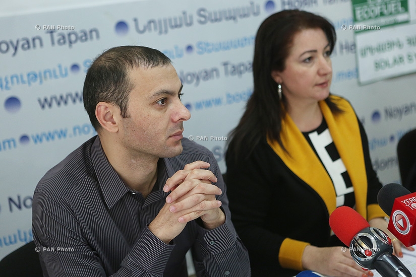Քաղաքագետ, «Չեք անցկացնի» ախաձեռնության անդամ Արմեն Գրիգորյանի և «Թրանսփարենսի ինթերնեշնլ» հասարակական կազմակերպության իրավախորհրդատու Հերիքնազ Տիգրանյանի մամուլի ասուլիսը