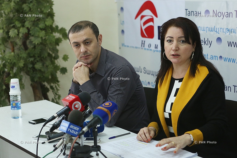 Քաղաքագետ, «Չեք անցկացնի» ախաձեռնության անդամ Արմեն Գրիգորյանի և «Թրանսփարենսի ինթերնեշնլ» հասարակական կազմակերպության իրավախորհրդատու Հերիքնազ Տիգրանյանի մամուլի ասուլիսը