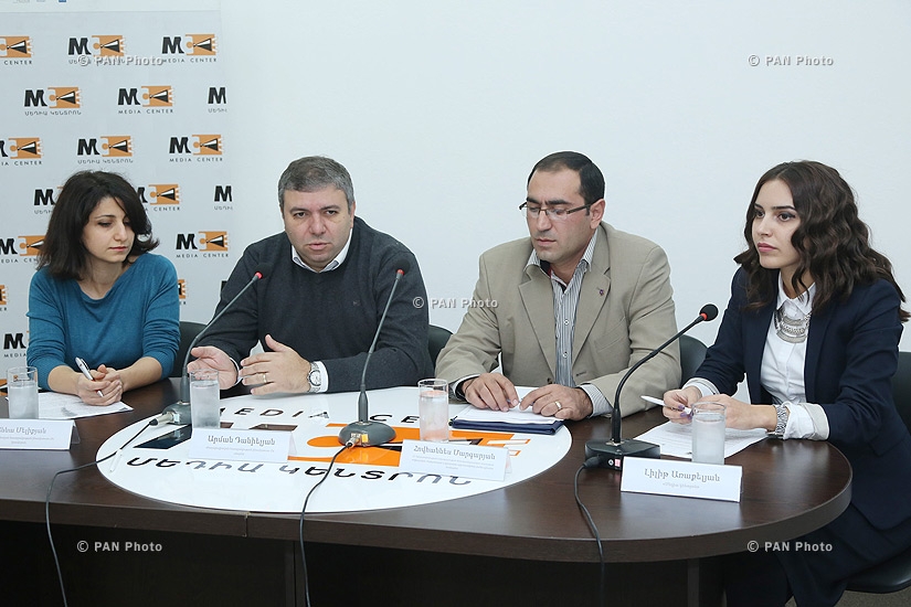 Press conference of Anna Melikyan, Arman Danielyan and Hovhannes Margaryan