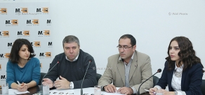 Пресс-конференция Анны Меликян, Армана Даниеляна и Ованнеса Маргаряна