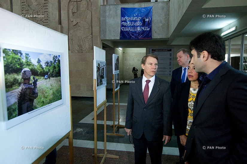 Photo exhibition of the Armenian peacekeepers of NATO in Kosovo and Afghanistan at YSU