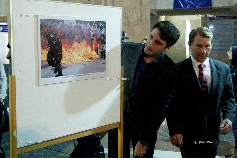 Photo exhibition of the Armenian peacekeepers of NATO in Kosovo and Afghanistan at YSU