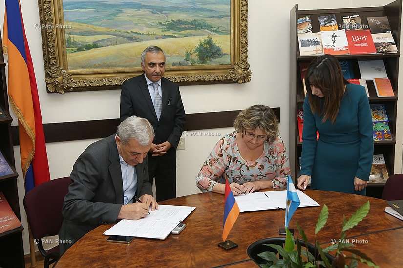 Подписание соглашения о сотрудничестве между Национальным киноцентром Армении и Главной ассоциацией Аргентины авторов кино и аудиовизуальных материалов
