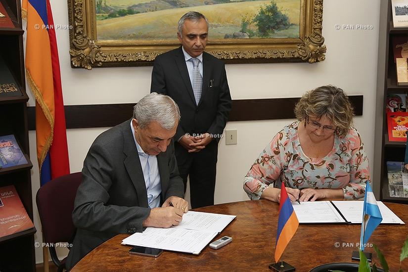 Signing of the agreement on cooperation between National Cinema Center of Armenia and Argentina General Association of Film and Audio Visual Authors 