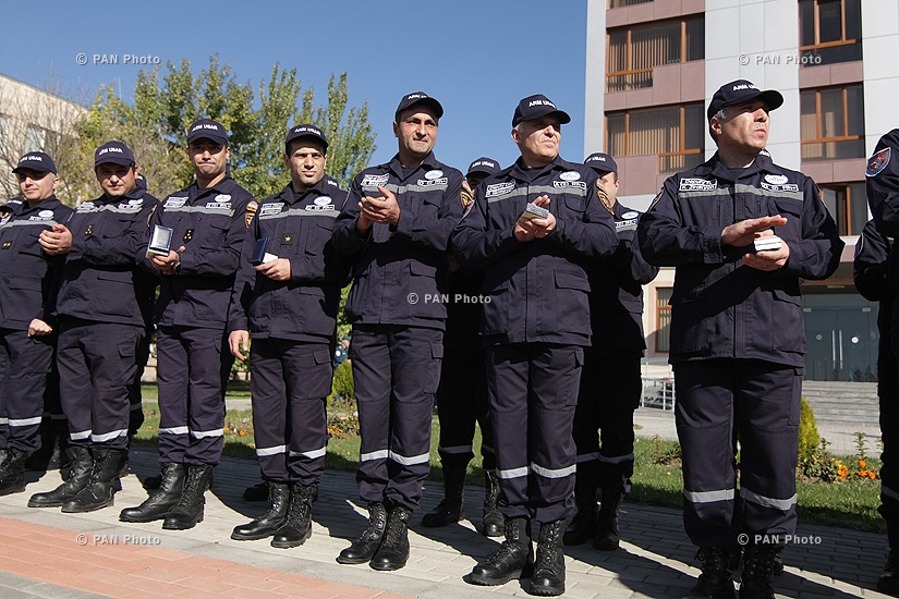 45 сотрудников МТУЧС Армении награждены медалями и грамотами за сдачу экзамена-учения по внешней квалификации для членства в международной поисково-спасательной консультативной группе ООН (INSARAG)