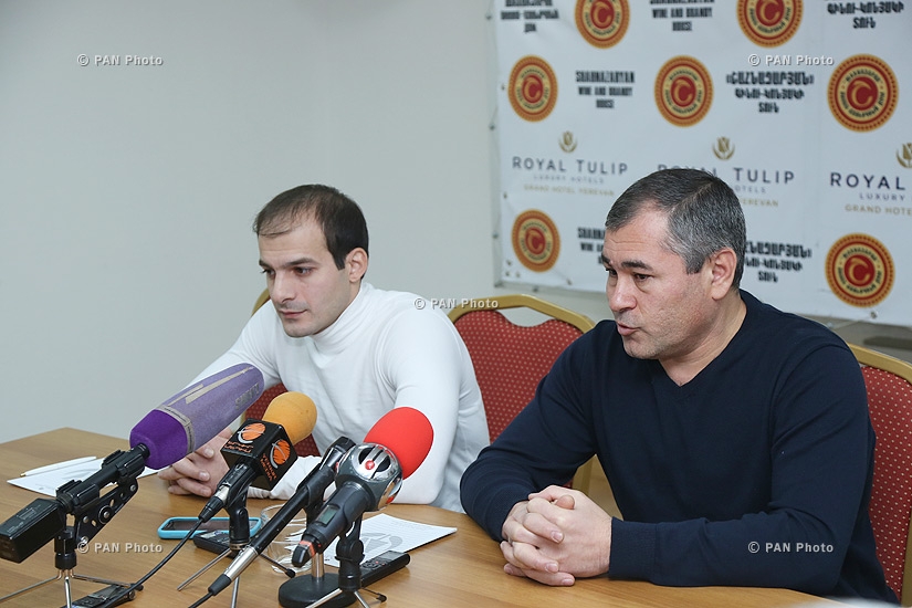 Press conference of Armenian artistic gymnastics team head coach Hakob Serobyan and the bronze medalist of the World Gymnastics Championship Harutyun Merdinyan 