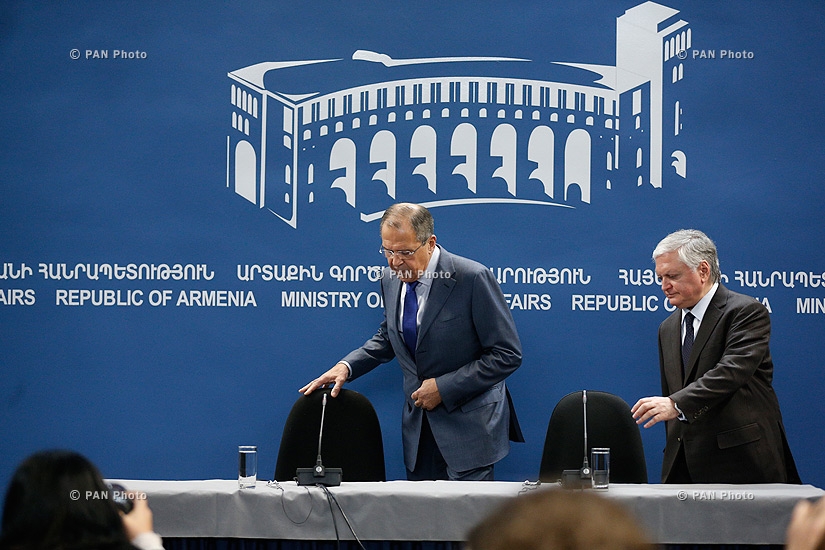 Joint press conference of Foreign Minister of Armenia Edward Nalbandyan and  Foreign Minister of Russia Sergey Lavrov