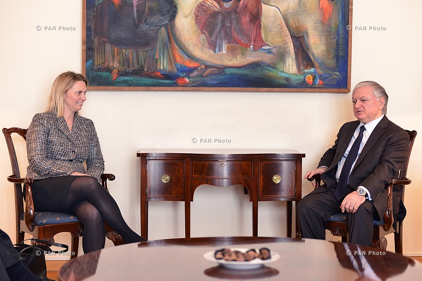 Министр иностранных дел РА Эдвард Налбандян приня заместителя помощника госсекретаря США по делам Европы и Евразии Бриджит Бринк