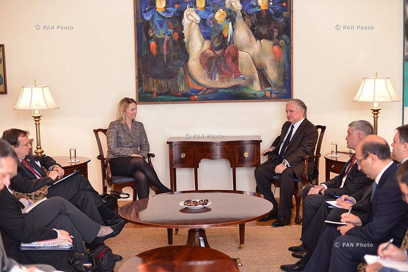 RA Minister of Foreign Affairs Edward Nalbandyan receives Deputy Assistant Secretary of State for Europe and Eurasia Bridget Brink