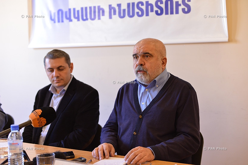 Press conference of RPA member Khosrov Harutyunyan and the head of Caucasus Institute, political scientist Alexander Iskandaryan