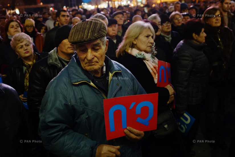 ‘No’ front of constitutional reform opponents stages rally in Yerevan's Freedom Square