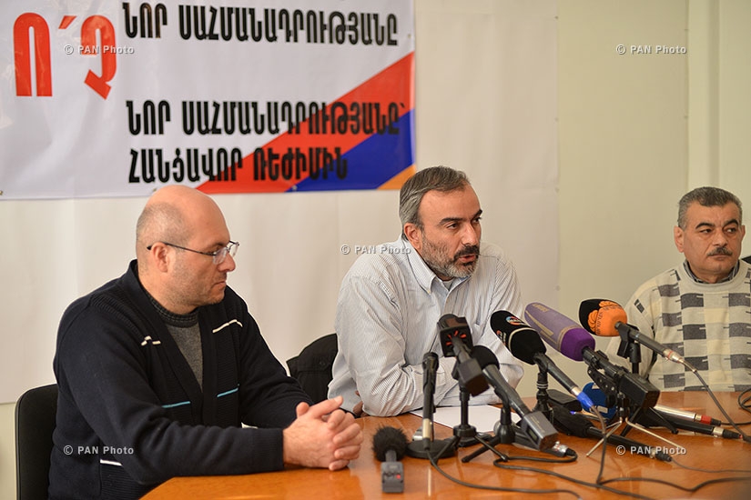 Press conference of United Opposition Headquarters member Jirair Sefilian