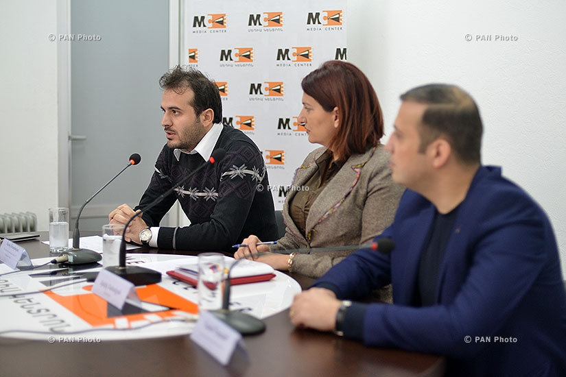 Press conference of PPA Faction member Vahan Babayan and member of Armenian National Congress (ANC) opposition party Arshak Musakhanyan