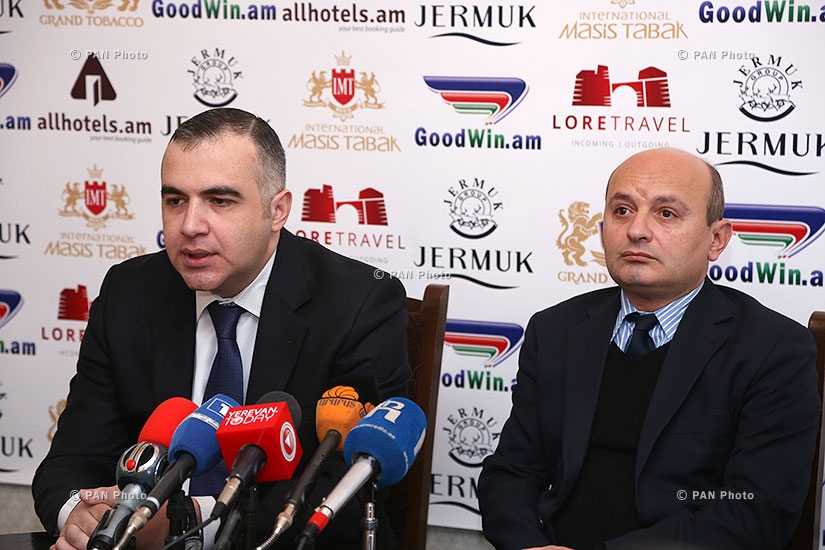 RPA Faction member Levon Martirosyana and President of Armenian Institute for International and Security Affairs Stepan Safaryan