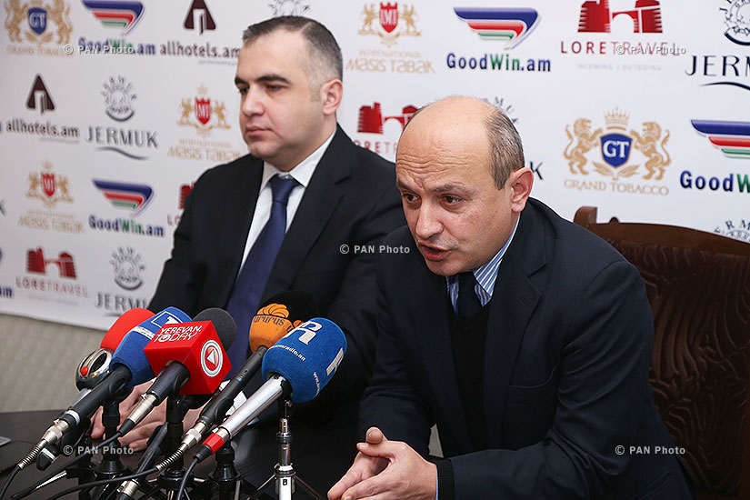 RPA Faction member Levon Martirosyana and President of Armenian Institute for International and Security Affairs Stepan Safaryan
