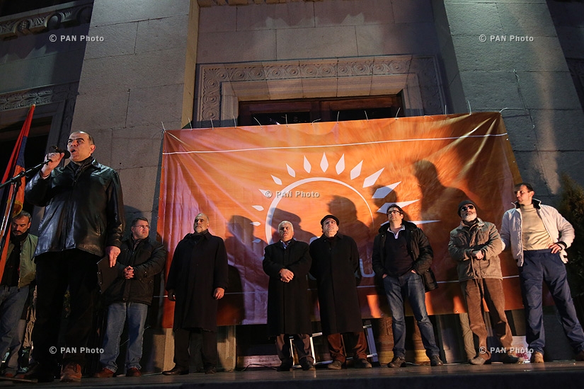 “New Armenia” Public Salvation Front's rally against constitutional amendments kicks off in Yerevan: Day 1