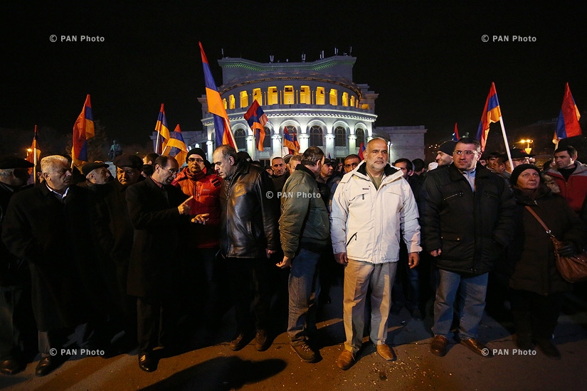 “New Armenia” Public Salvation Front's rally against constitutional amendments: Day 2