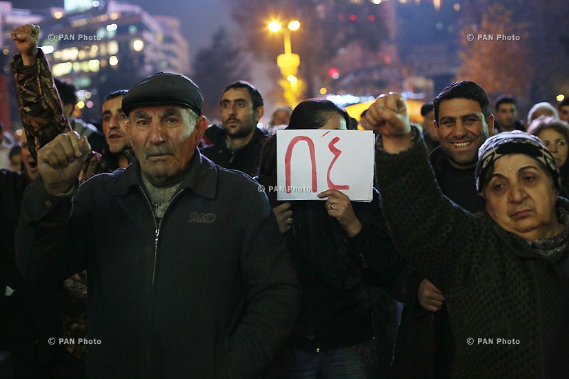 “New Armenia” Public Salvation Front's rally against constitutional amendments: Day 2