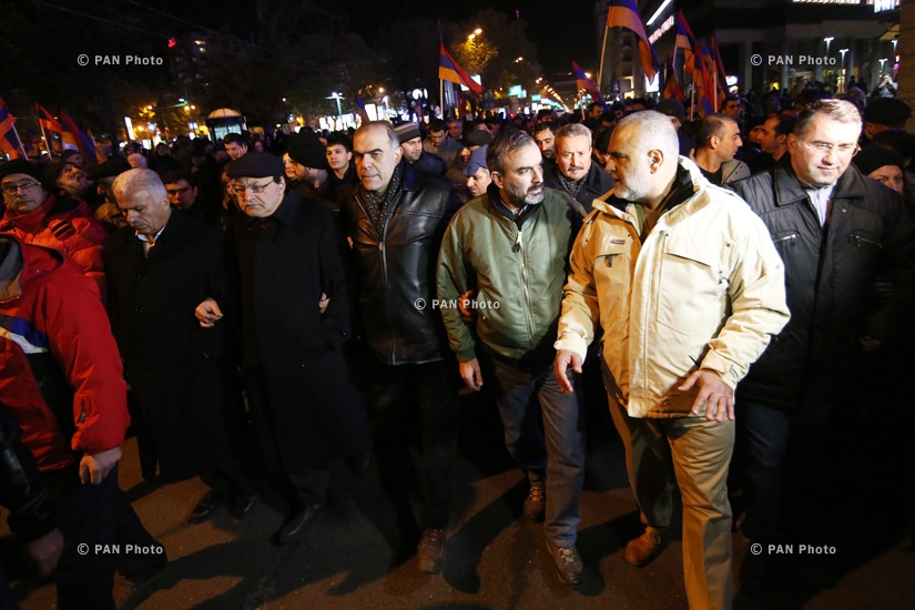 “New Armenia” Public Salvation Front's rally against constitutional amendments: Day 2