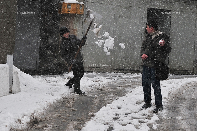 First snow in Yerevan