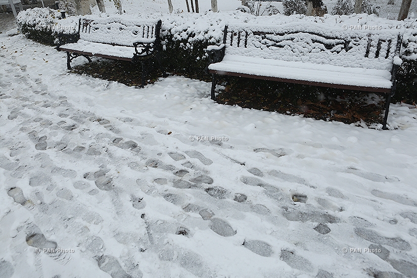 First snow in Yerevan