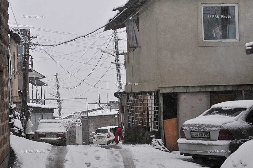 First snow in Yerevan