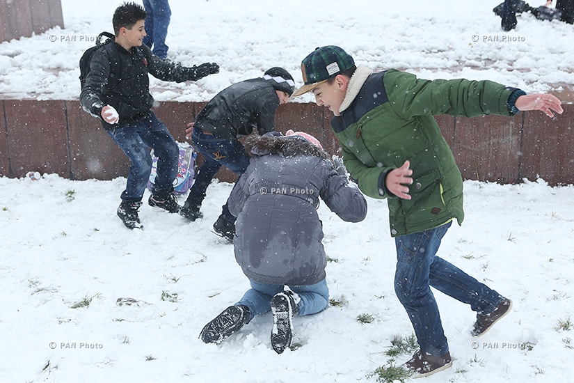 First snow in Yerevan