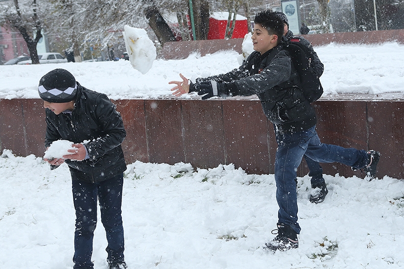 В Ереване выпал первый снег 
