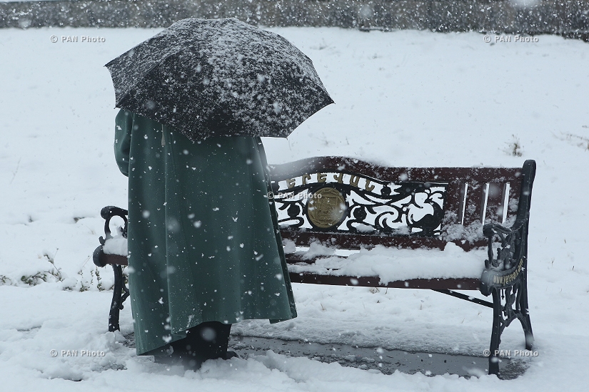 First snow in Yerevan