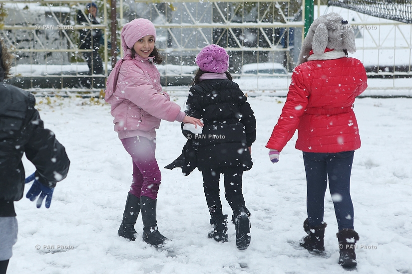 First snow in Yerevan