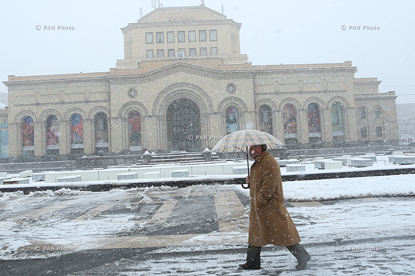 First snow in Yerevan