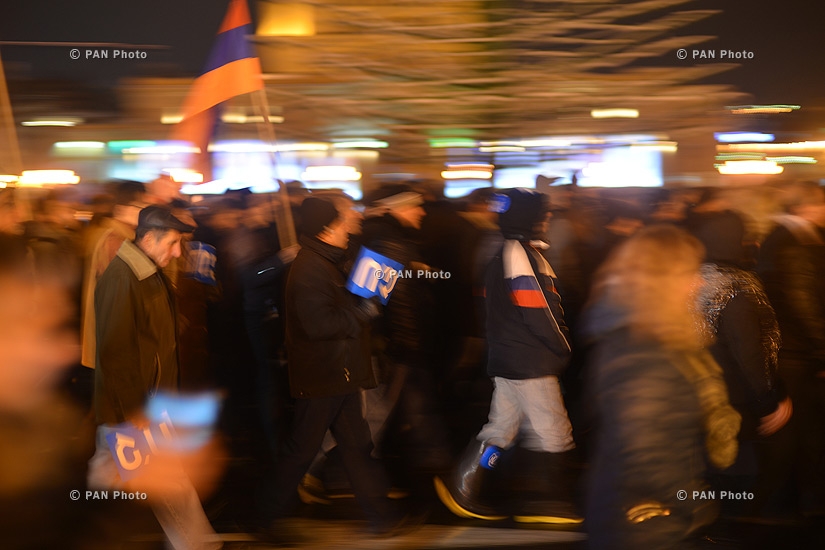 “New Armenia” Public Salvation Front's rally against constitutional amendments: Day 3