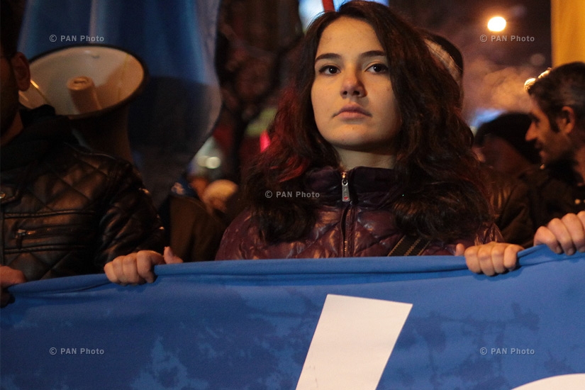 “New Armenia” Public Salvation Front's rally against constitutional amendments: Day 3