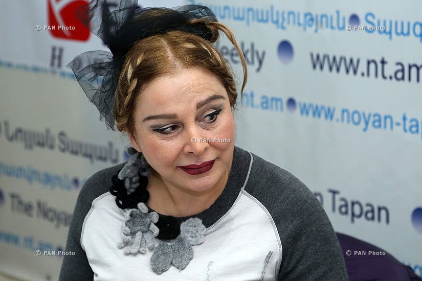 Press conference of American Armenian poetess Sona Van