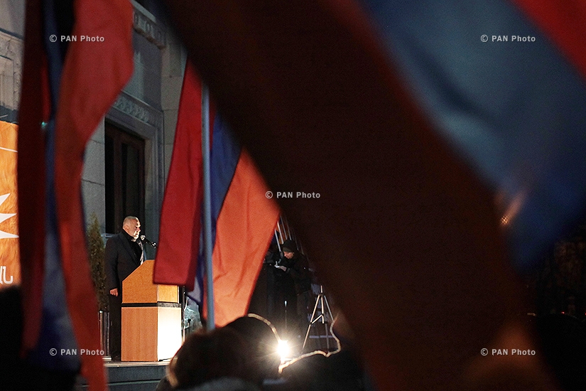 “New Armenia” Public Salvation Front's rally against constitutional amendments: Day 4