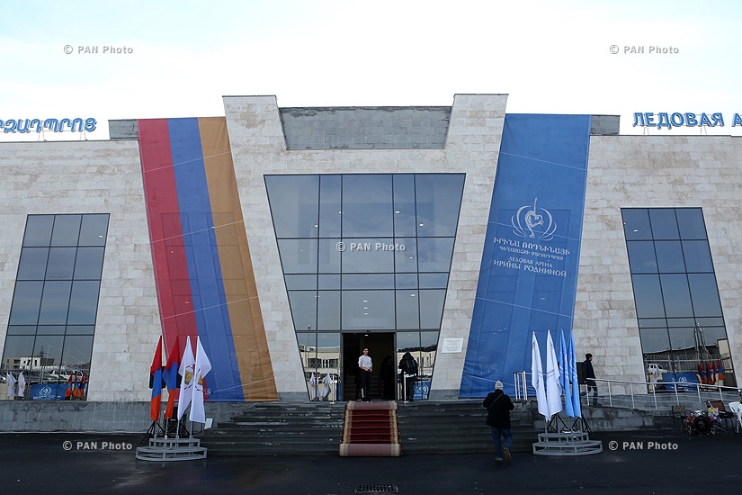 Opening of Yerevan youth sport school of figure skating and ice-hockey after Irina Rodnina