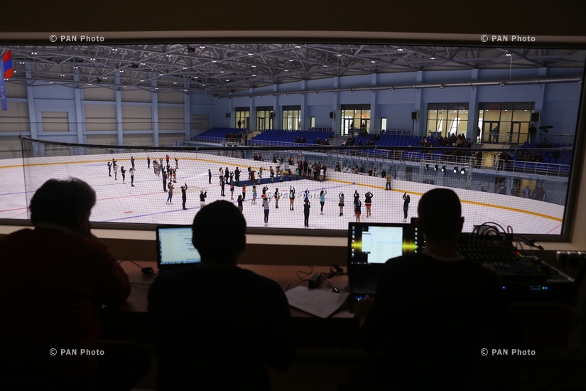 Opening of Yerevan youth sport school of figure skating and ice-hockey after Irina Rodnina