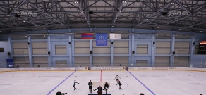 Opening of Yerevan youth sport school of figure skating and ice-hockey after Irina Rodnina